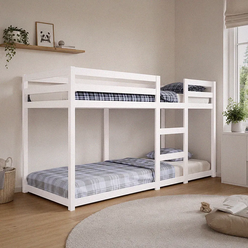 Etagenbett Massivholz Kiefer Weiß Hochbett Kinderbett Stockbett | 80 x 200 cm