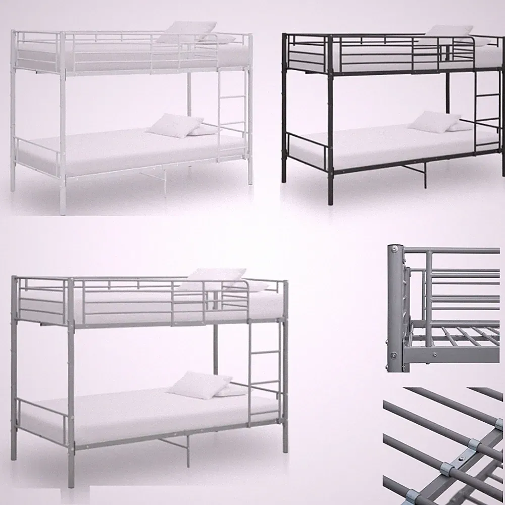 Etagenbett Metall 2 Kinder Hochbett Bett Doppel Stockbett Spielbett 90x200cm