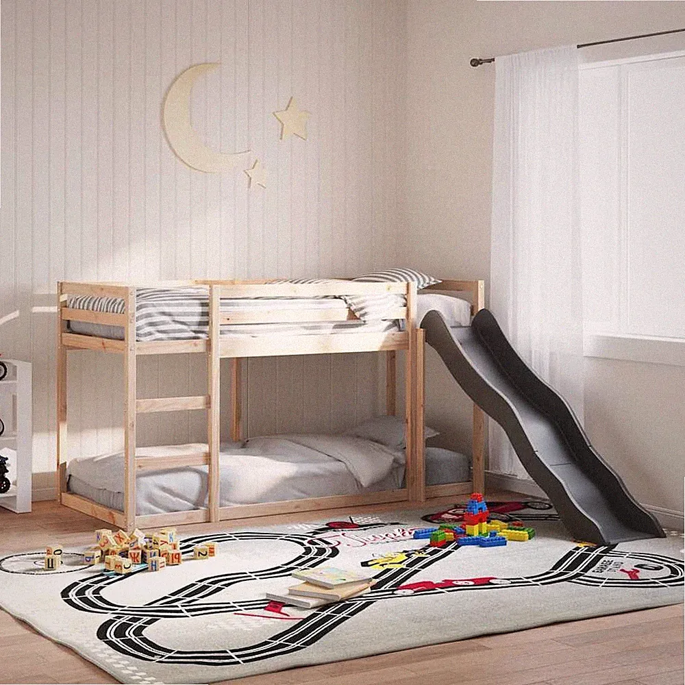 Etagenbett mit Rutsche Leiter Kinderbett Hochbett Massivholz Kiefer vidaXL