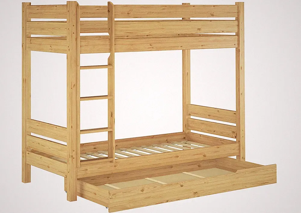 Etagenbett stabil Stockbett Kiefer Zubehör wählbar 90x190 Nische 100 teilbar