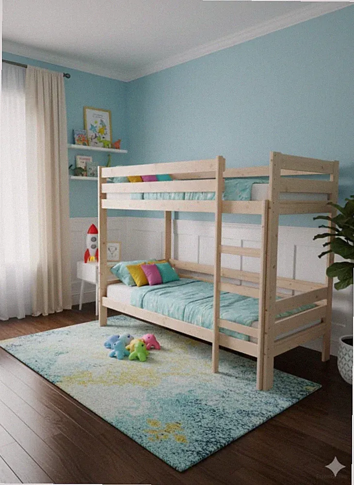 Etagenbett Stockbett Massivholz Hersteller 2xBett 80x200 unbehandelt Naturholz 0