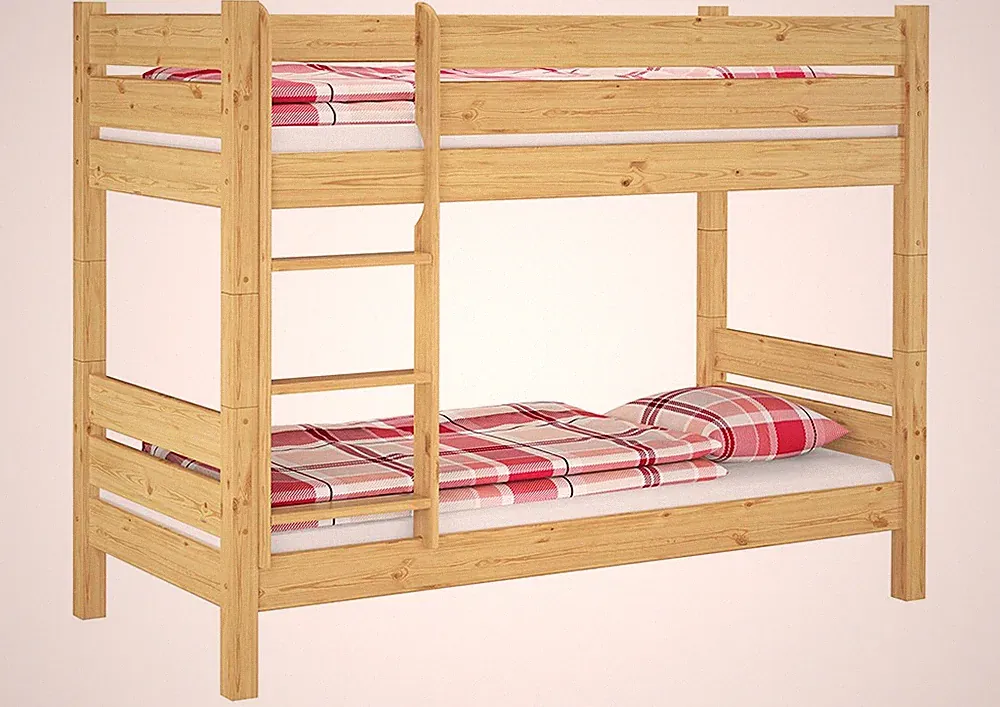 Etagenbett variables Zubehör extra stabil 80x200 Massivholzbett Nische80 teilbar