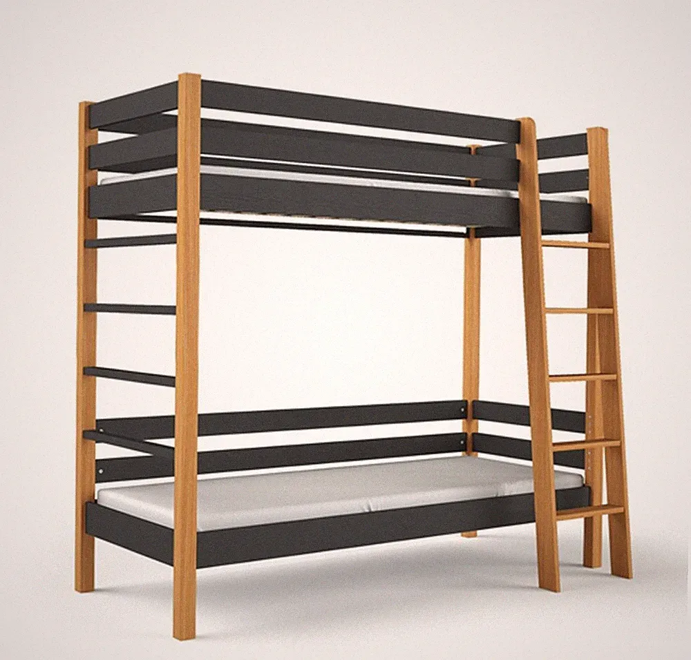 Etagenbett ZUZA, Stockbett, Holz, Kinderbett, Hochbett, Lattenrost