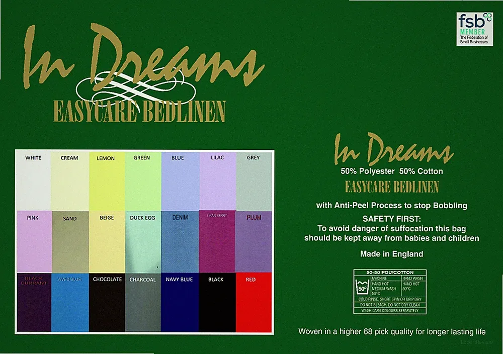 Euro Doppelbett Größe 55"x78" (140 x 200cm) 13" Box Spannbettlaken 50/50 Polycotton
