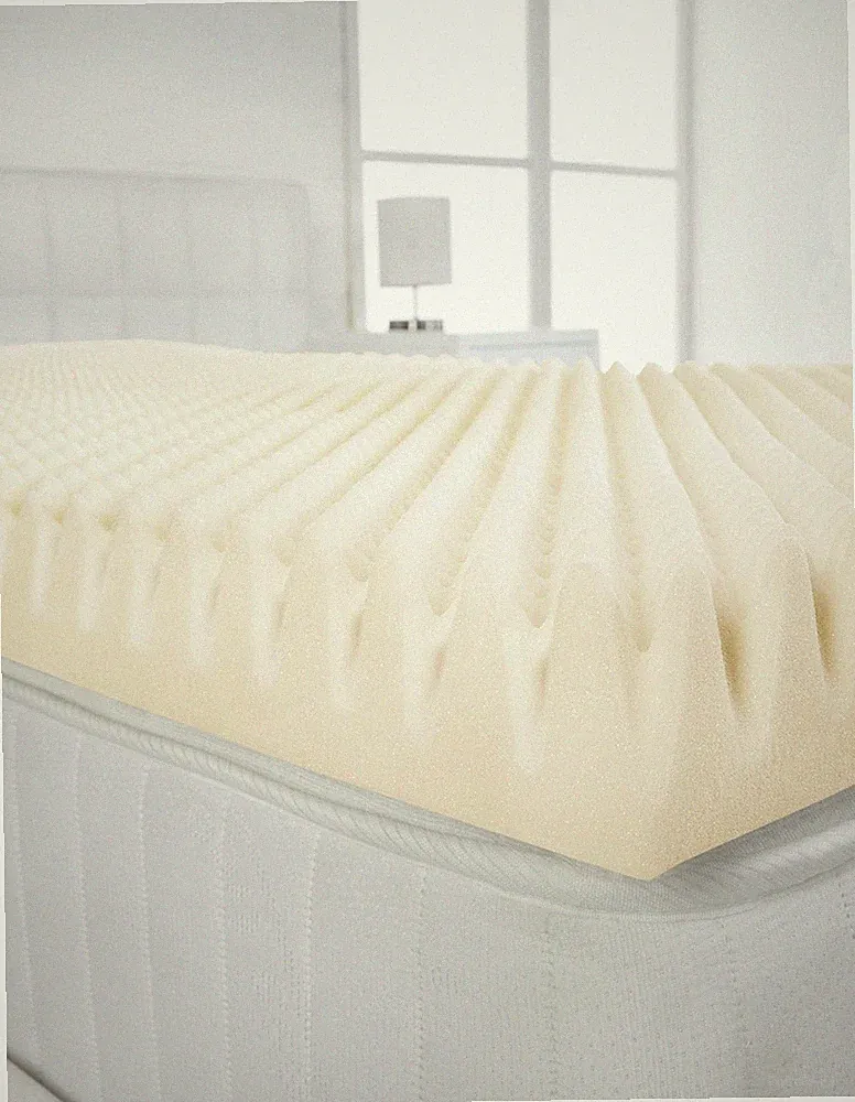 Europäische Einheitsgröße Memory Foam Matratzenauflage Profil, Eierschale (90x200cm)
