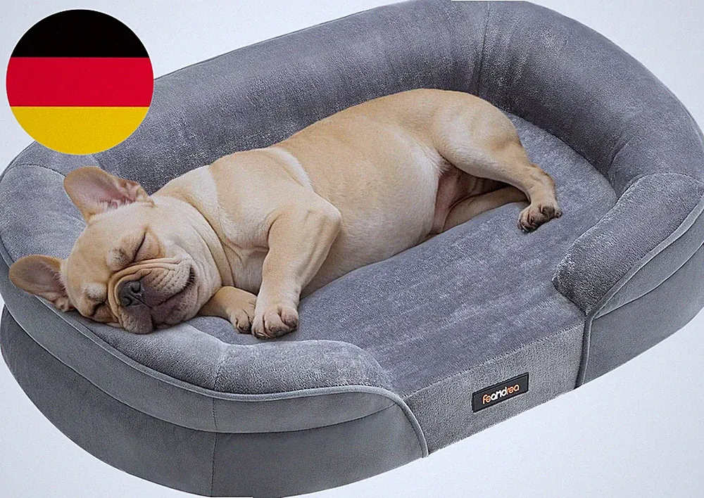 Feandrea Hundebett, Hundekissen, Für Mittelgroße Hunde, 76 X 51 X 18 Cm, Orthopä