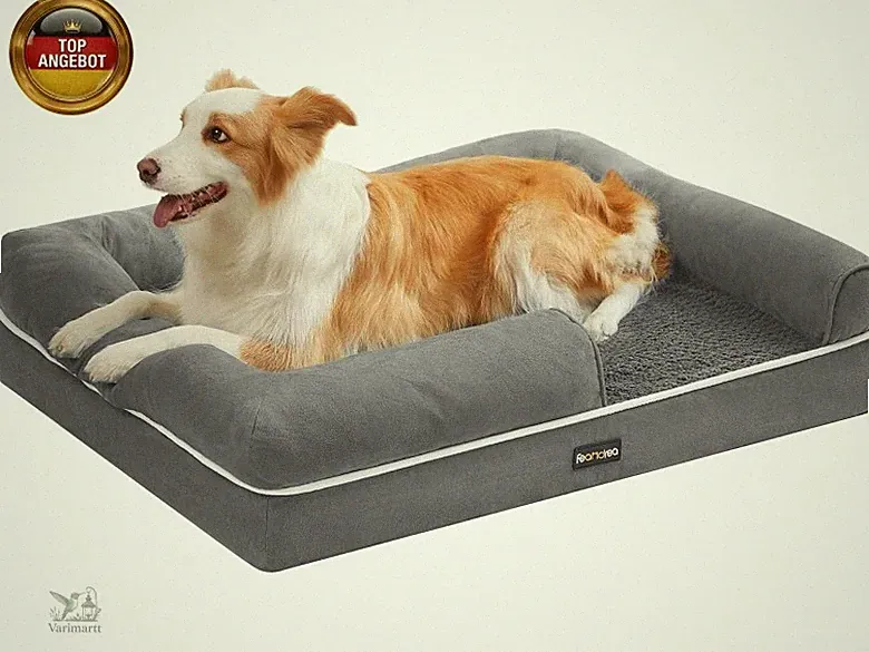 Feandrea Orthopädisches Hundebett, Hundekissen, Hundekorb, weiche Polsterung