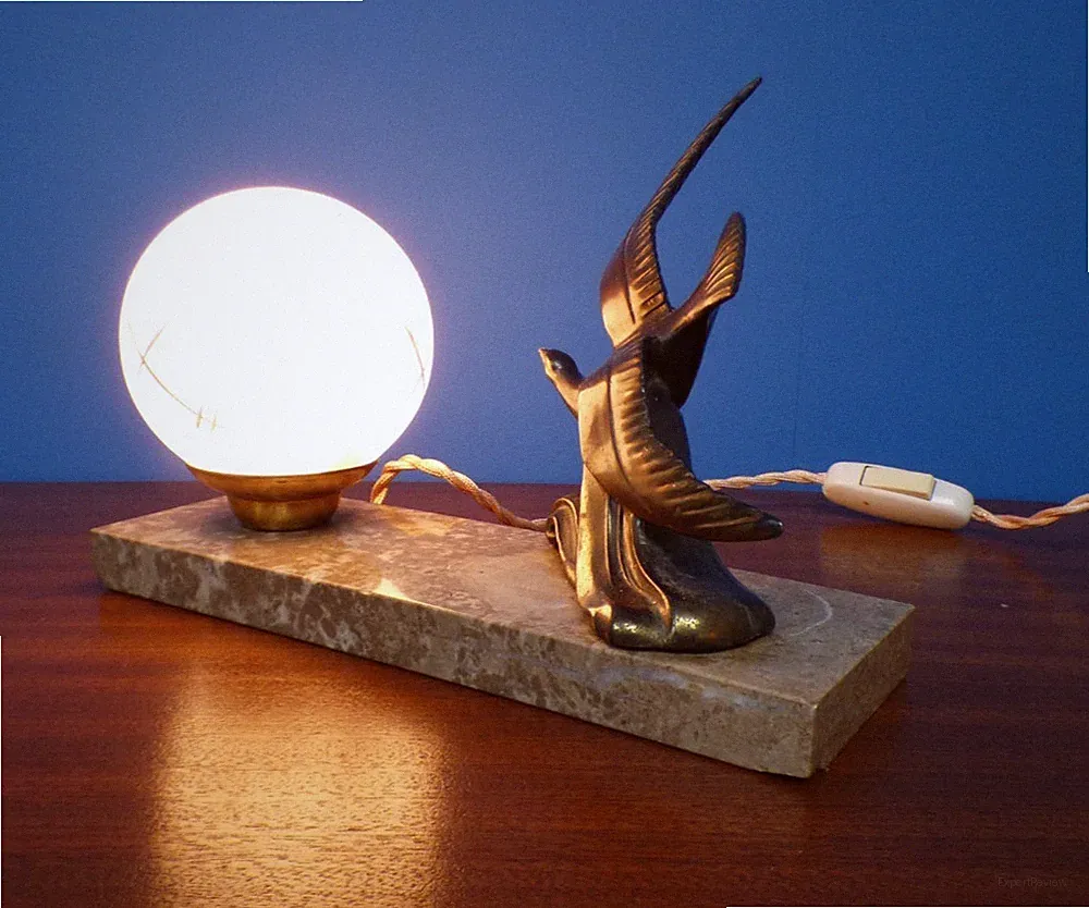 art deco bedside lamps