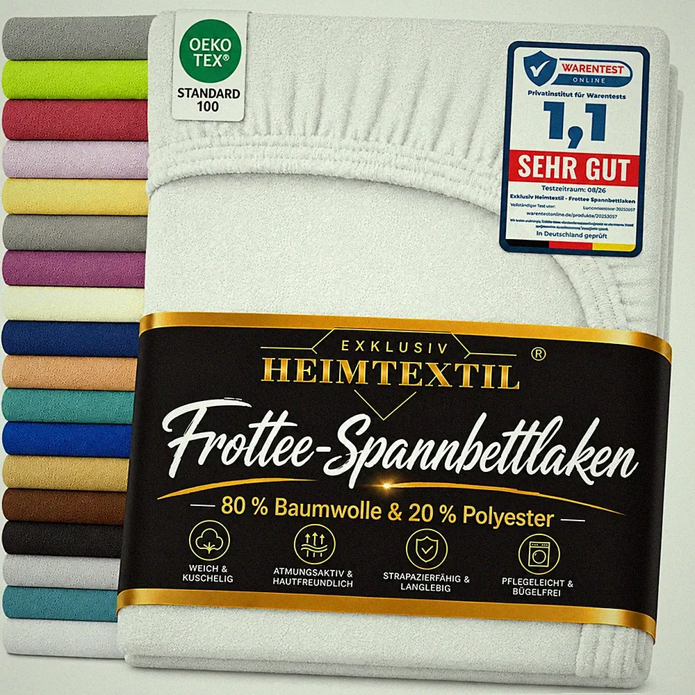 Frottee Spannbettlaken Spannbetttuch Bettlaken in 4 Größen und vielen Farben