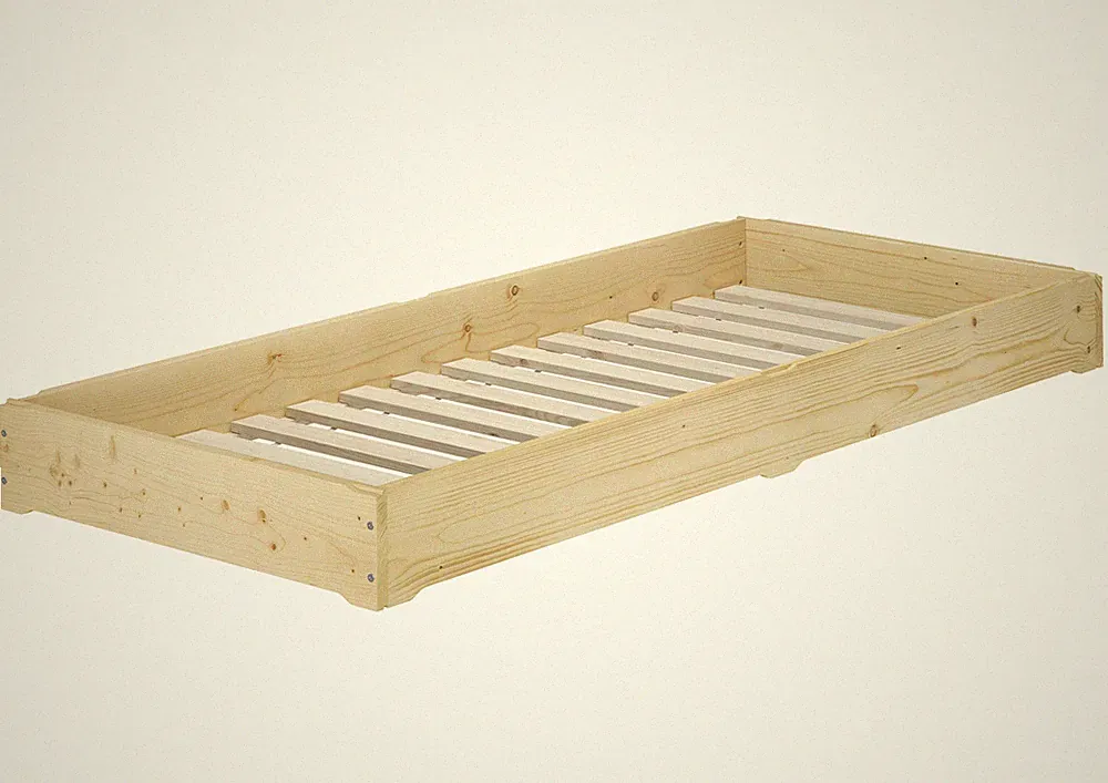 Funktionsbett Bettrahmen Niederflurbett 80x200 Gästebett Bodenbett Stapelbett