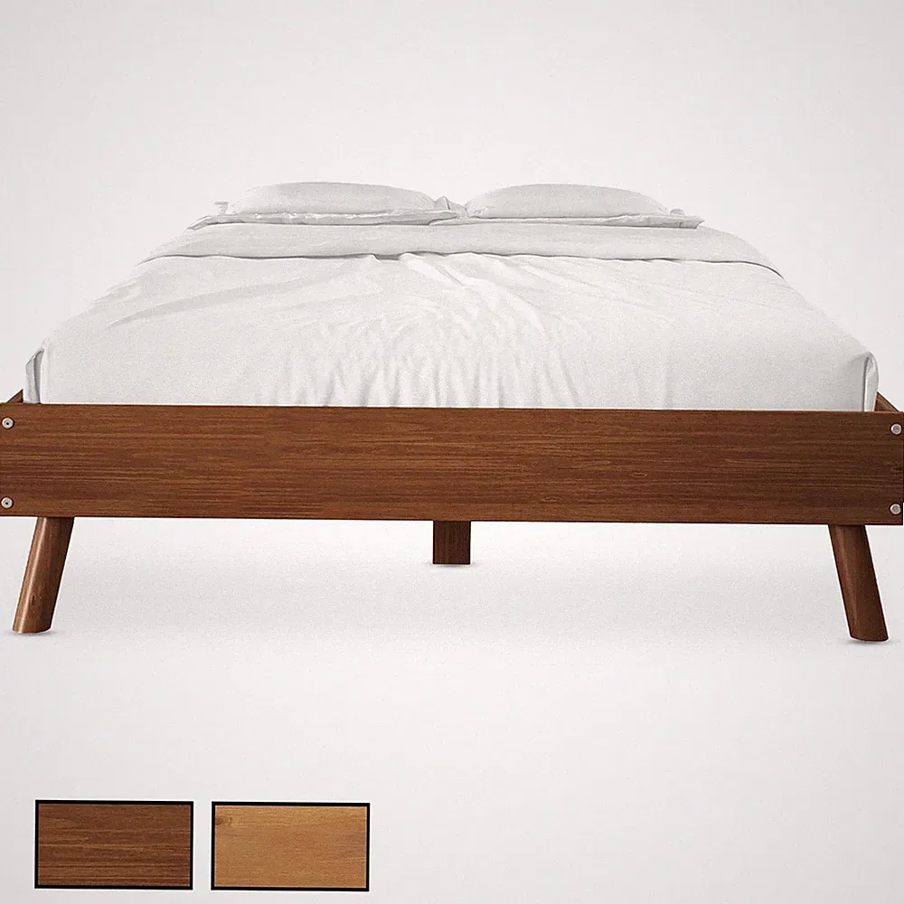 Futonbett 140x200 Bett ohne Kopfteil Holzbett