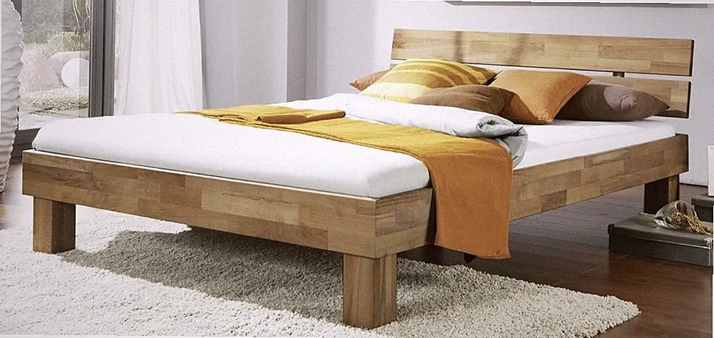 Futonbett Bett 140x200cm Jenny Wildeiche Massiv geölt Schlafzimmer Jugendzimmer