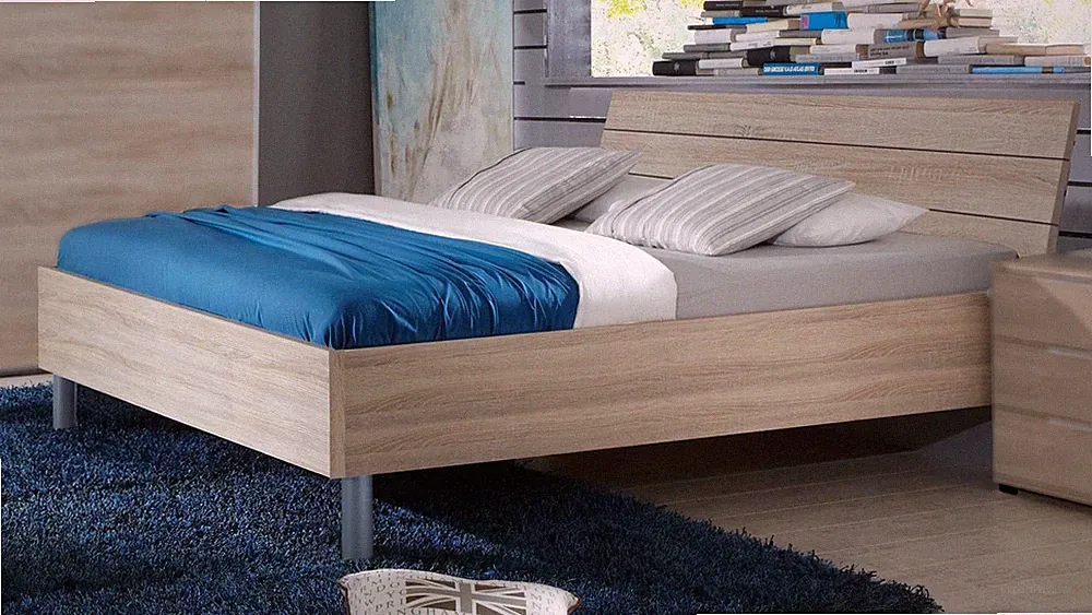 Futonbett Easy Beds B Bett Doppelbett 180x200 in Eiche Sägerau
