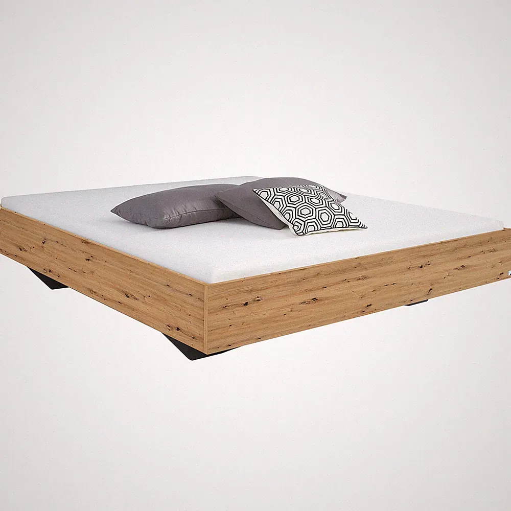 Futonbett - Eiche Artisan - 180x200 cm Bettgestell Gästebett