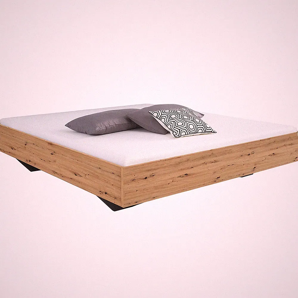 Futonbett - Eiche Artisan - 180x200 cm Bettgestell Gästebett