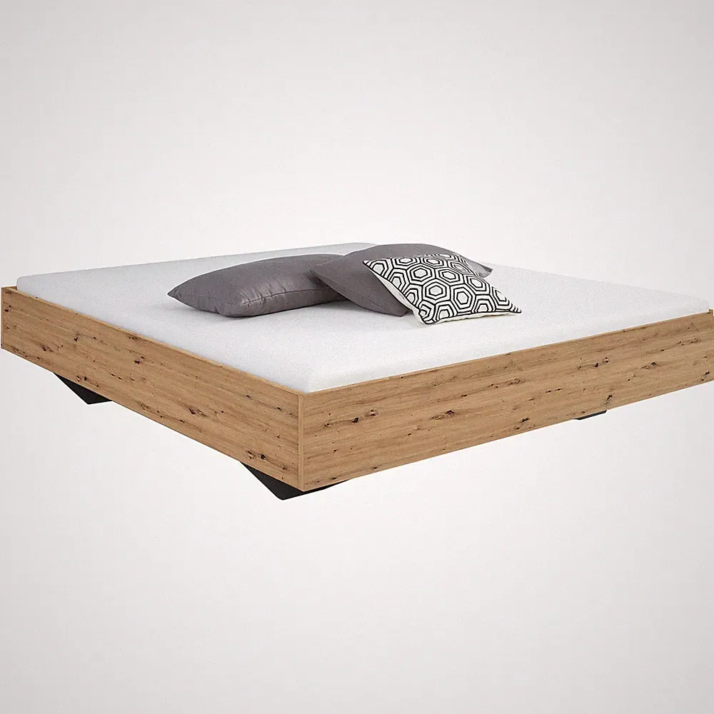 Futonbett - Eiche Artisan - 180x200 cm Bettgestell Gästebett