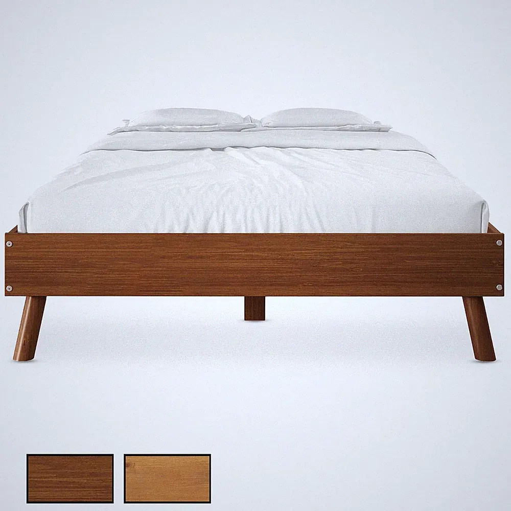 Futonbett Einzelbett aus Massivholz Bett Holzgestell