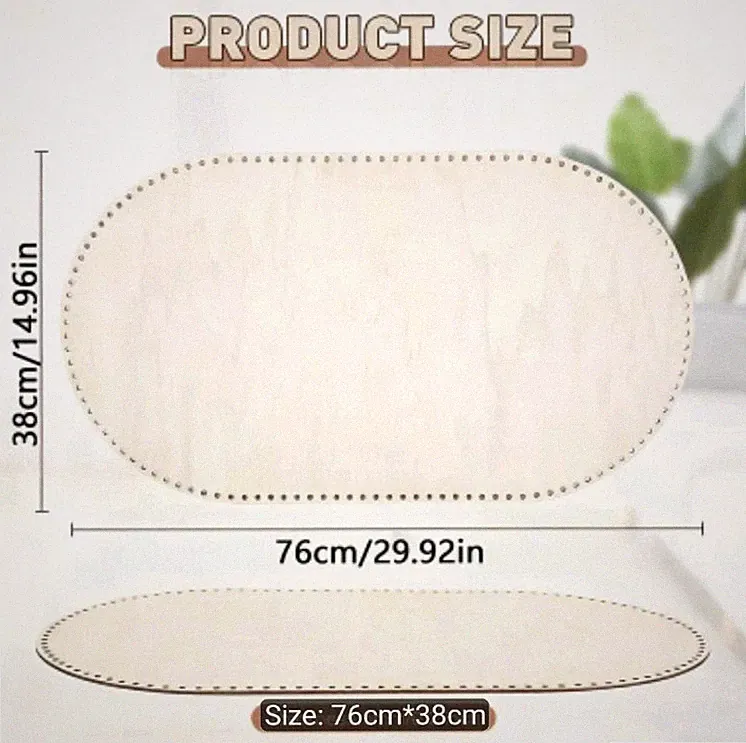 Gehäkelter Moseskorb Untergestell 76x38cm, 90 Löcher für Babywiege Haustierbettkorb