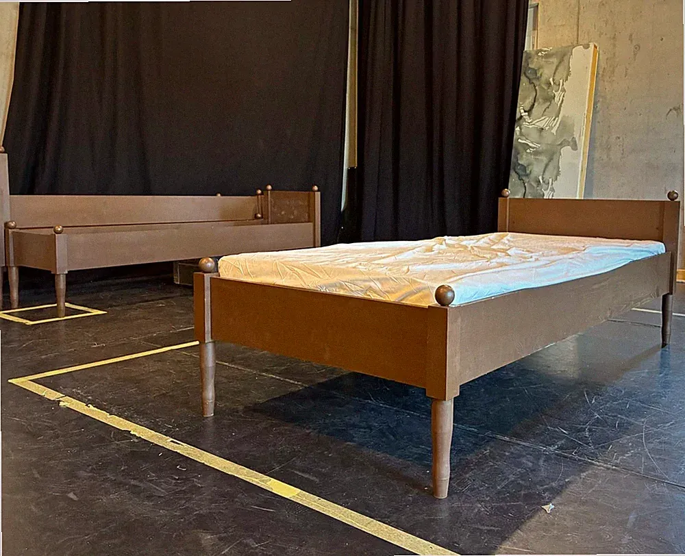 Handmade Bettrahmen Massivholz Erle 90x200 cm braun mitteldunkel