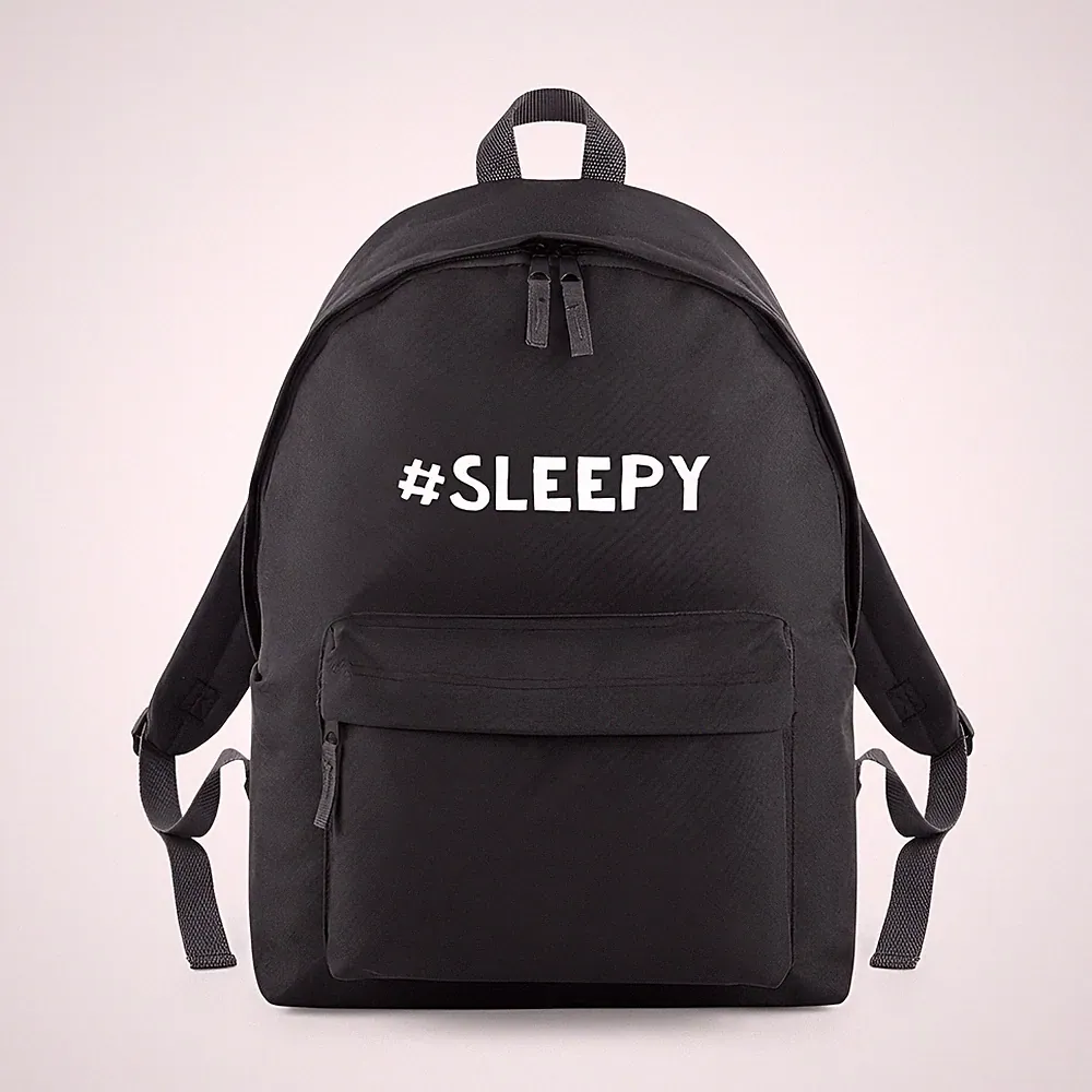 Hashtag Sleepy Exhausted Tired Bed Schlafrucksack Rucksack Arbeitszimmertasche