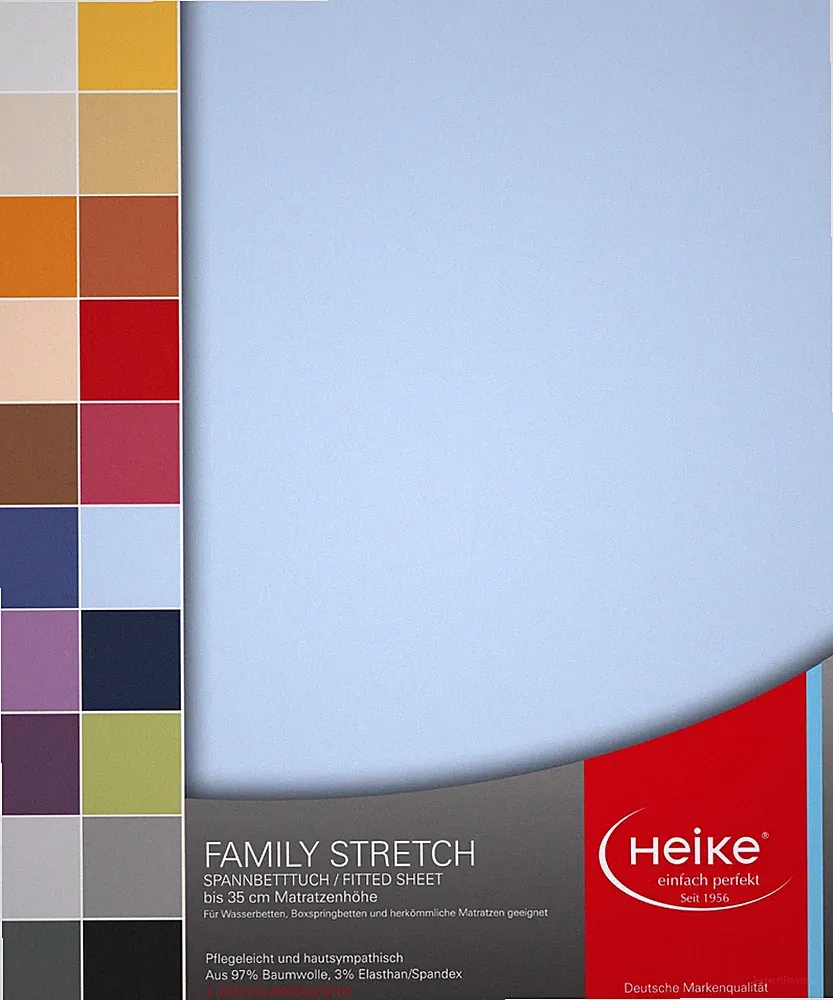 Heike elastisches Spannbettlaken, Familystretch, bis 35cm Höhe, 230gr/m2