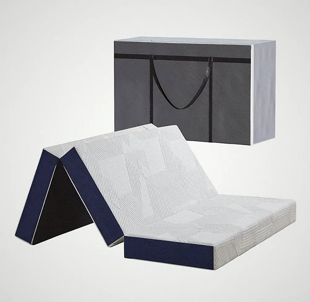 HIIMGO traditionelle 3-fach faltbare Memory Foam MATTE Matratze Gästebett Doppelbett NEU