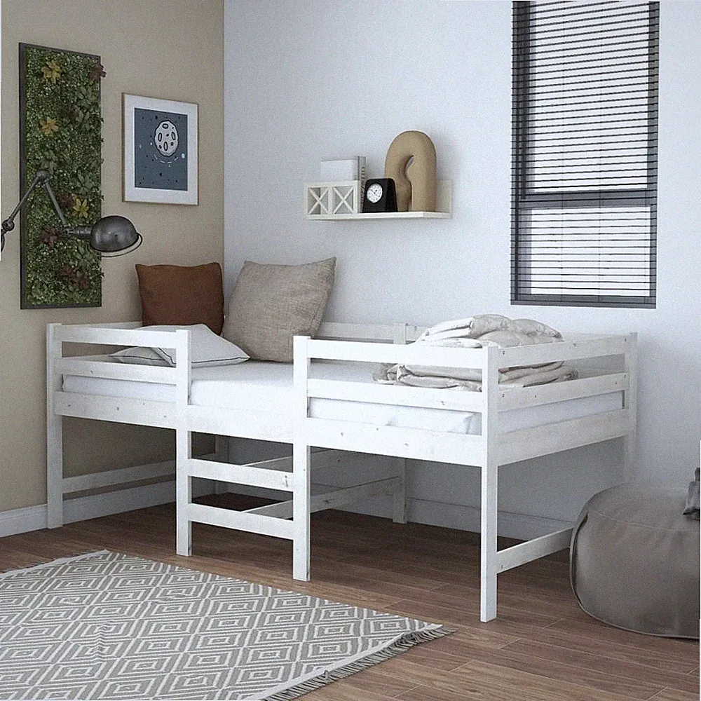 Hochbett 90x200 für Kinder Bett Massivholzbett Stockbett Spielbett Bettgestelle