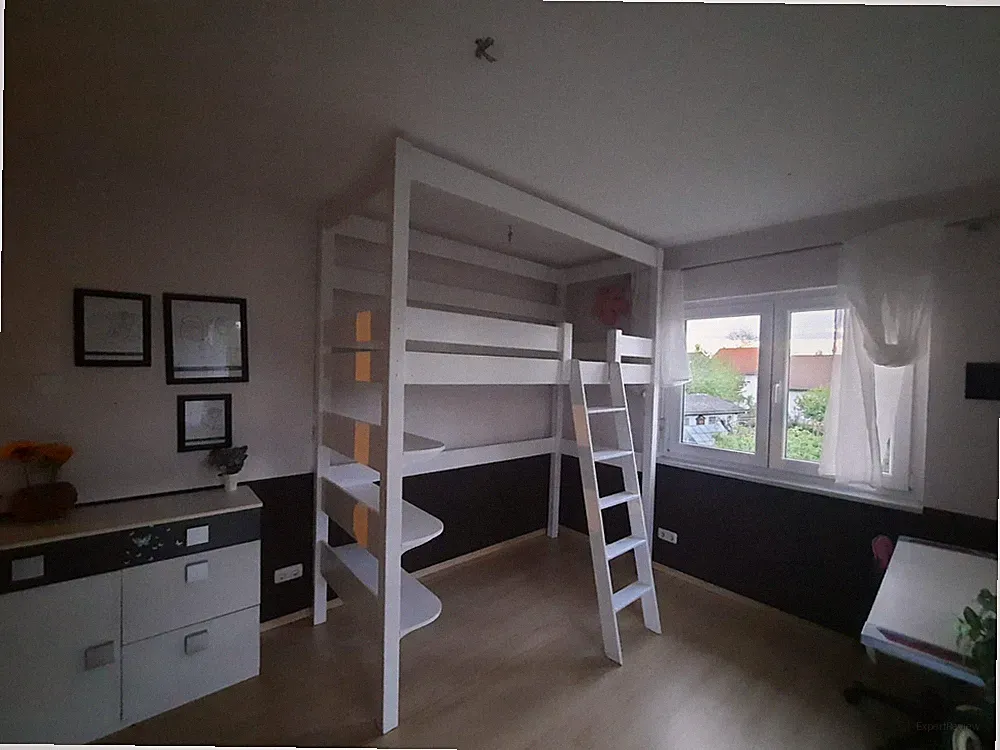Hochbett 90x200x245 Jugendbett Kinderbett Holz massiv inkl. Montage!