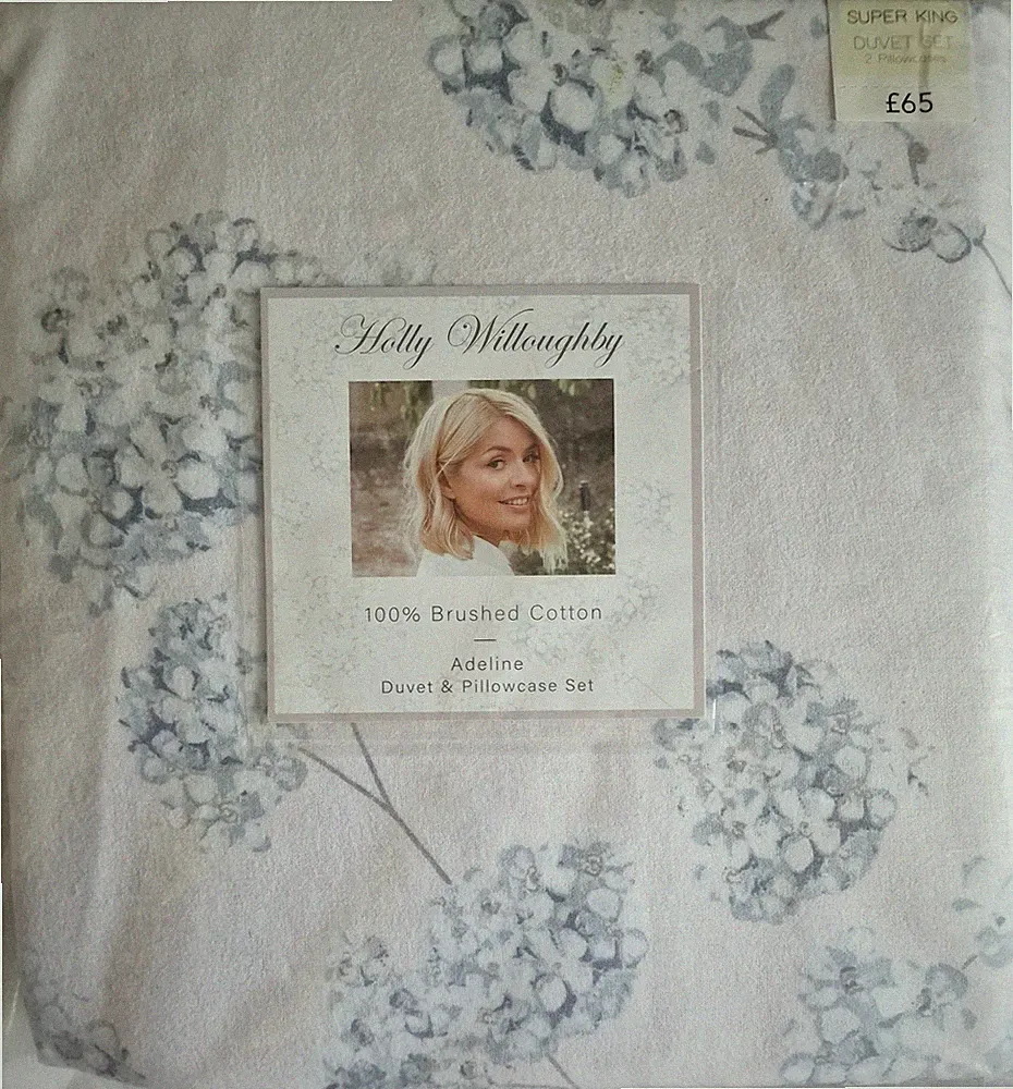 Holly Willoughby Dunelm Adeline Super King Size Bettbezug Kissenbezug Set