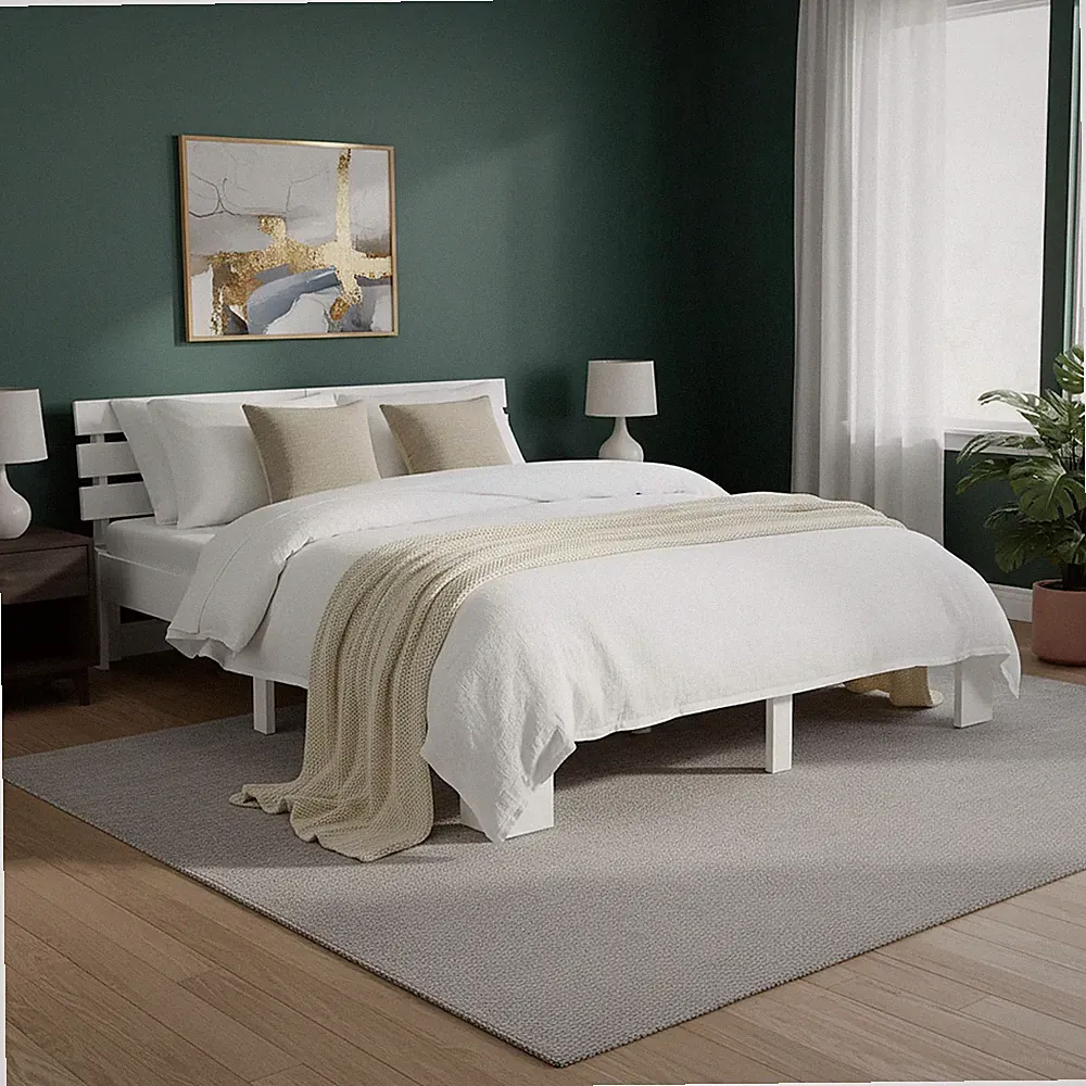 Holzbett 180x200 Bett Massiv mit Lattenrost Doppelbett Bettgestell Homestyle4u