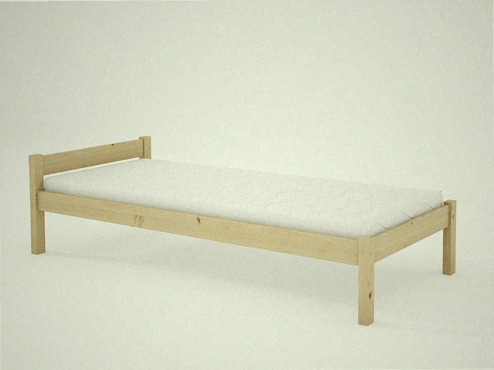 Holzbett 90x200 cm Jugendbett Kinderbett Natur Einzelbett Massivholz Kiefer