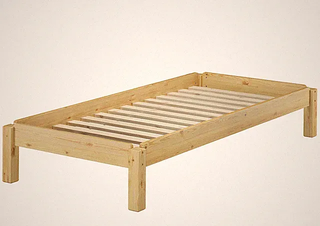 Holzbett Stapelbett 80x200 Einzelbett stapelbar Gästebett Rollrost Jugendbett
