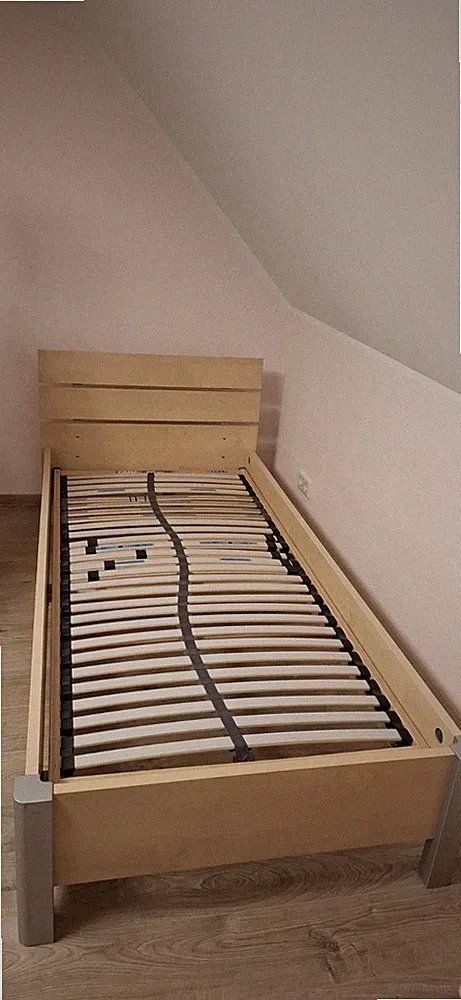 Holzbrett mit Lattenrost 90x200 Ohne Matratze Bettrahmen