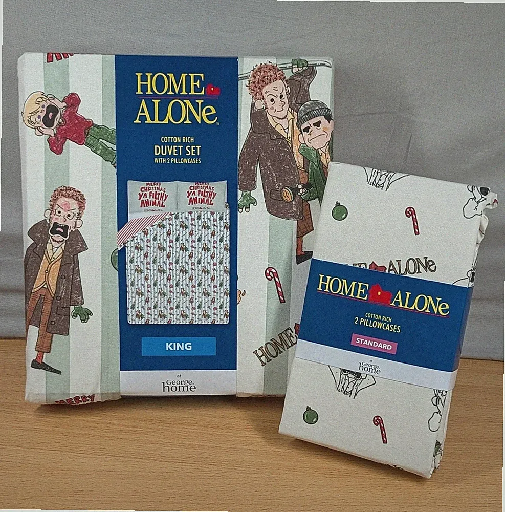 Home Alone Wende-Bettwäscheset King & passende Kissenbezüge NEU 2026 Viral Asda