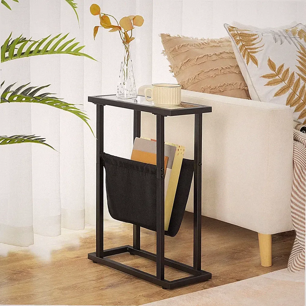 HOOBRO Beistelltisch Bett-Beistelltisch Kleiner Sofa-Beistelltisch platzsparend