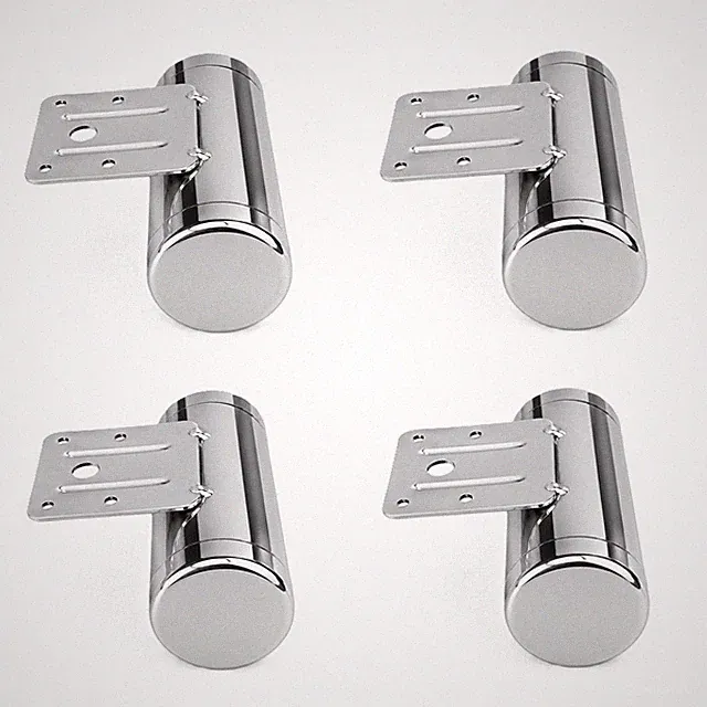HOOZ Möbelfüße Chrom 120mm Möbelbeine Sofafüße Designfuß Ø45mm 4er Set