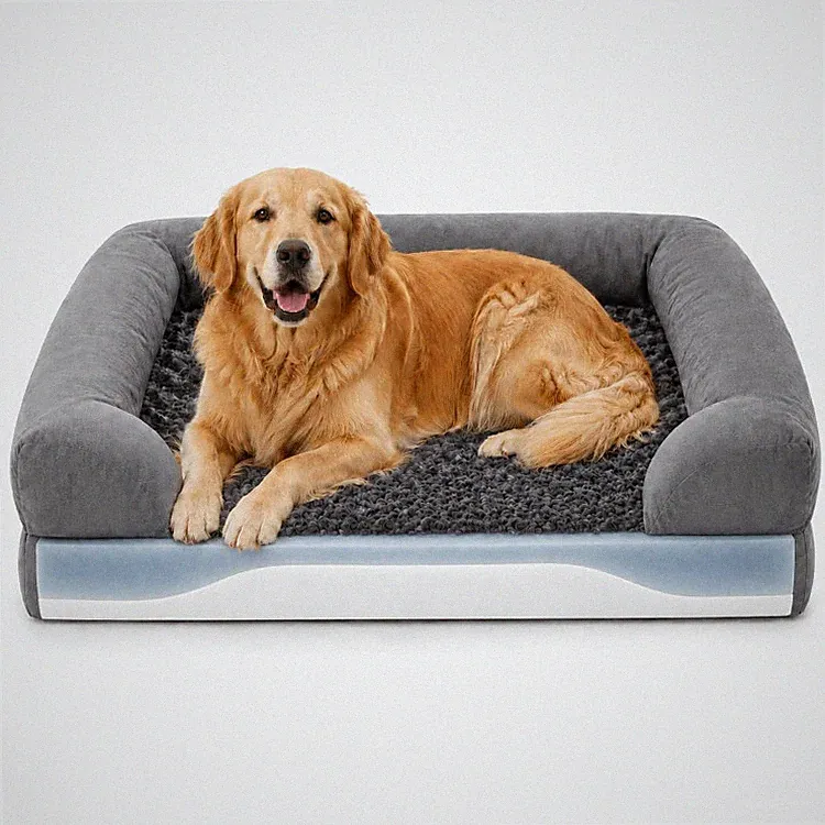 Hundebett 103x68x16 cm für Große Hunde, Memory-Schaum, Rutschfest