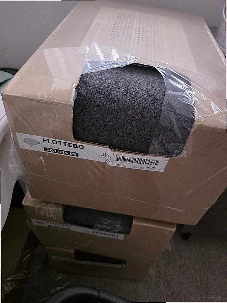 IKEA FLOTTEBO Bezug für 120cm Schlafsofa, Lysed dunkelgrau 103.424.99