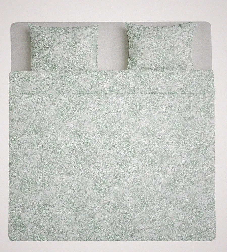 Ikea Skogsstarr seltener King Size mintgrün Bettbezug 2 Kissenbezüge 240 x 220 cm