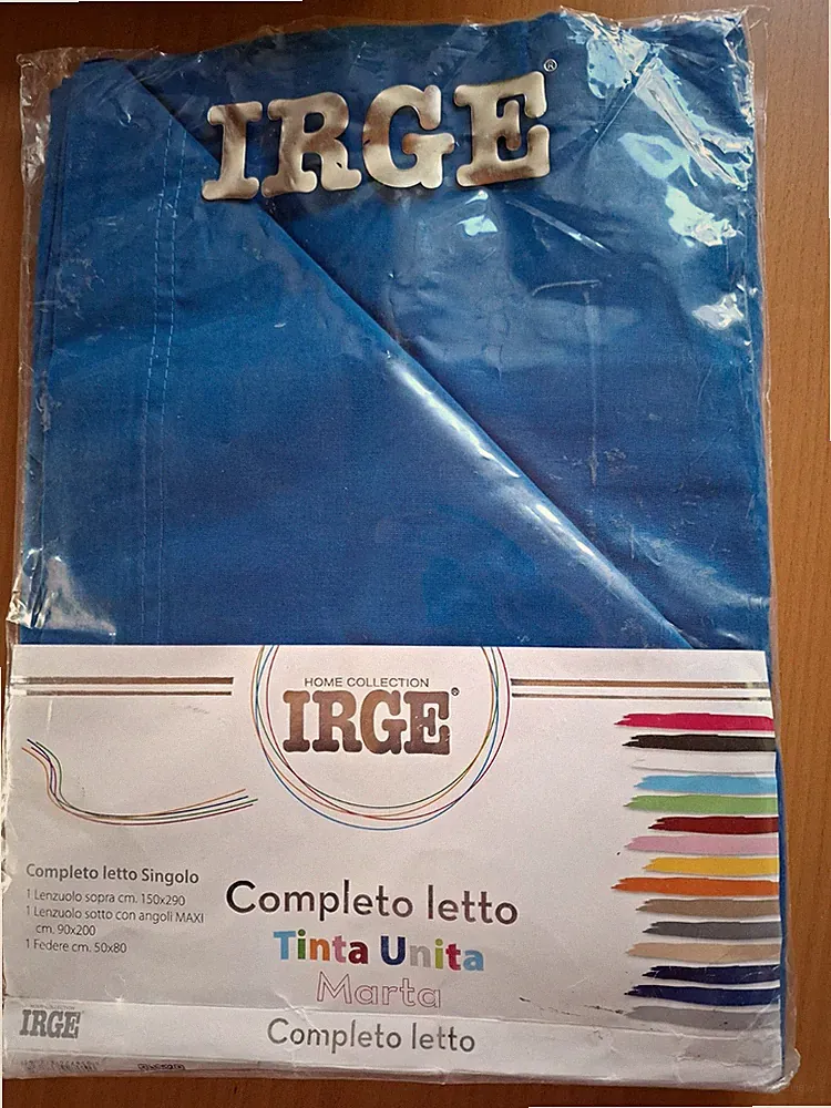 IRGE Bettwäsche-Set Marta Einzelbett blau einfarbig 3-tlg 90x200 cm