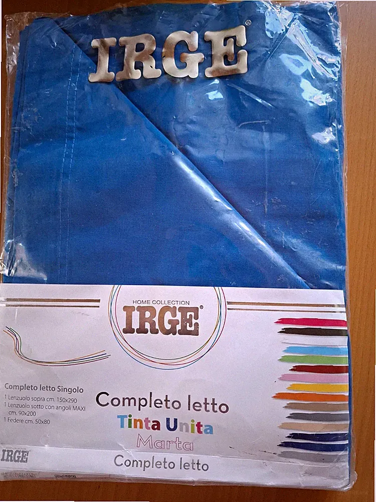 IRGE Home Collection Bettwäsche-Set Marta 90x200 Blau einfarbig 3-tlg.