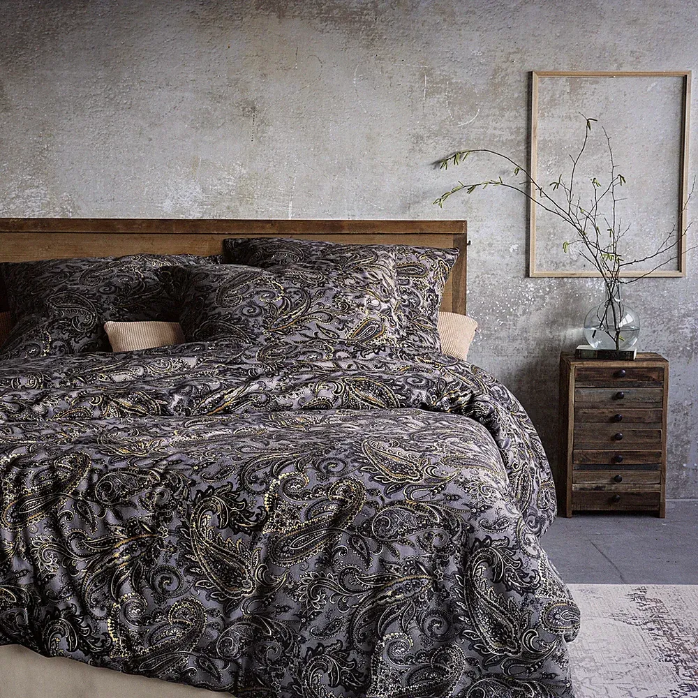 Irisette Edel-Flanell Bettwäsche Set Alpaka 8470 grau 135 x 200 cm Baumwolle