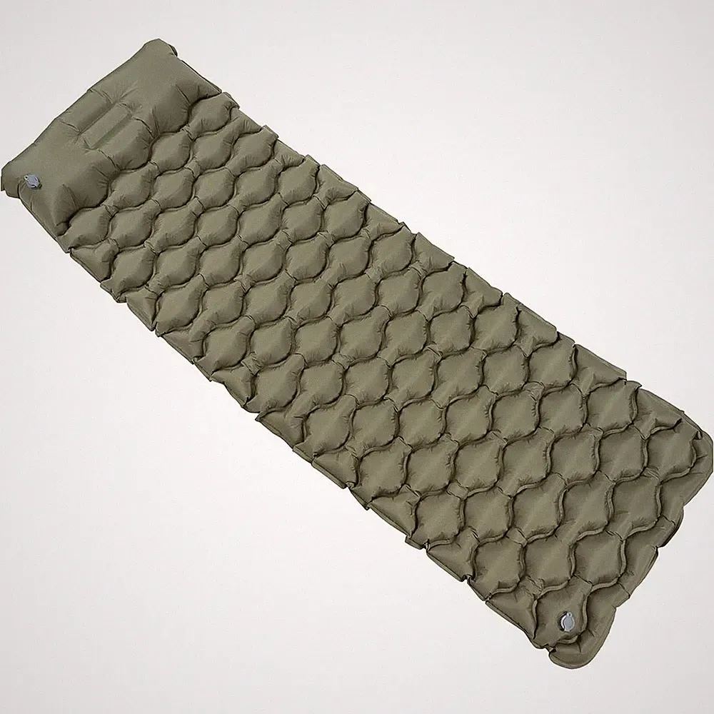 Iso Matte Thermomatte Unterlage Outdoor Camping aufblasbar Koppfteil oliv