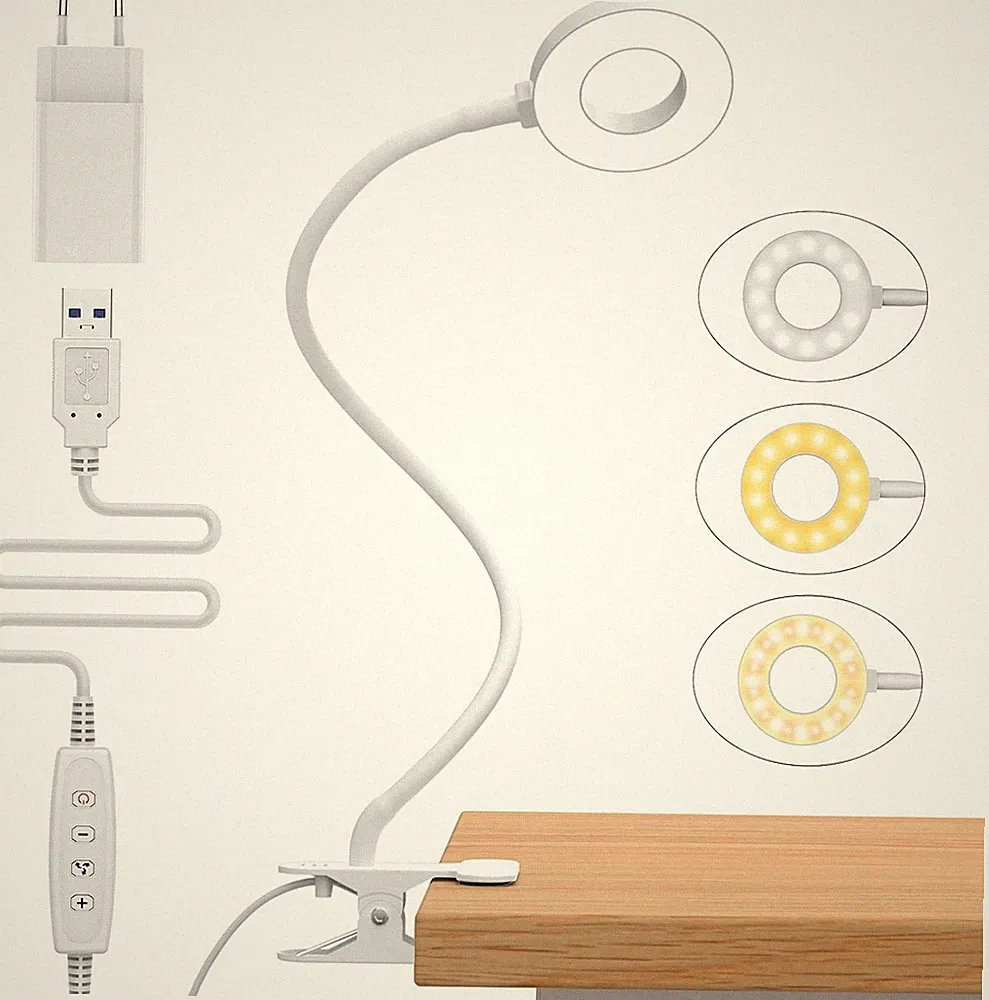 iZELL 23 LED Leselampe Bett Dimmbar -?3 Modi & 10 Helligkeitsstufen?