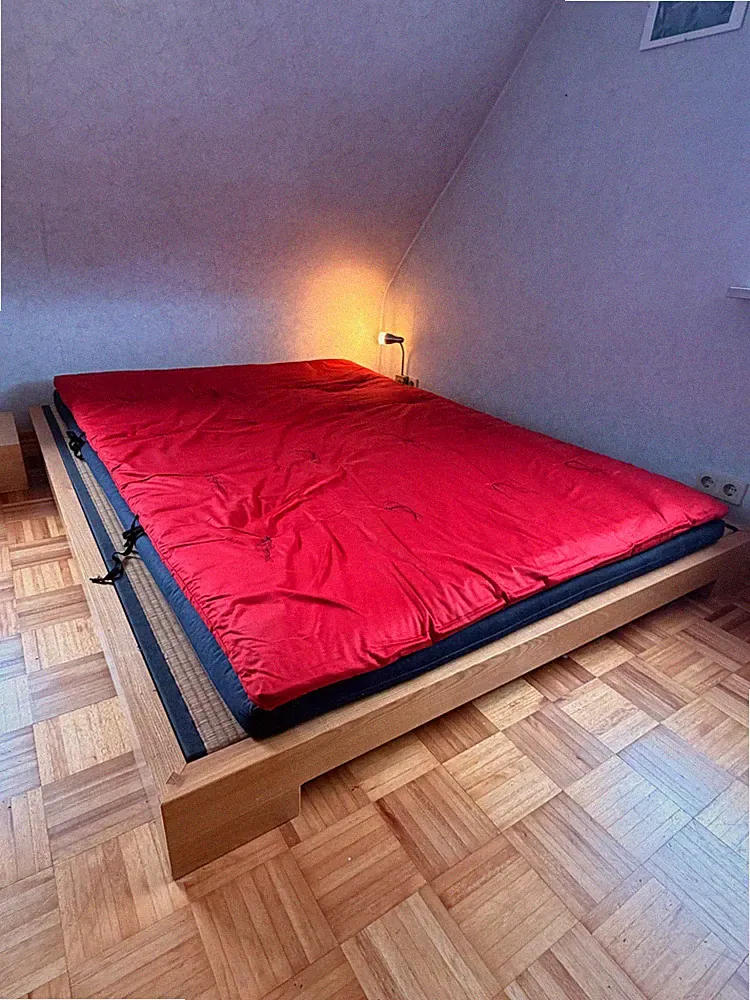 Japanisches Futonbett 170x210 Holzrahmen Tatami Massivholz Abholung 97922