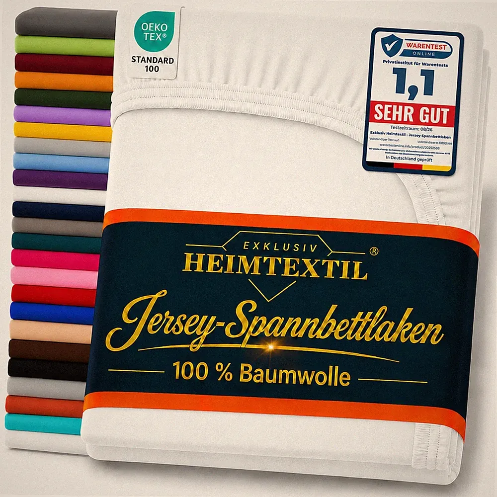 Jersey Spannbettlaken 100% Baumwolle 6 Größen und viele Farben incl. Versand