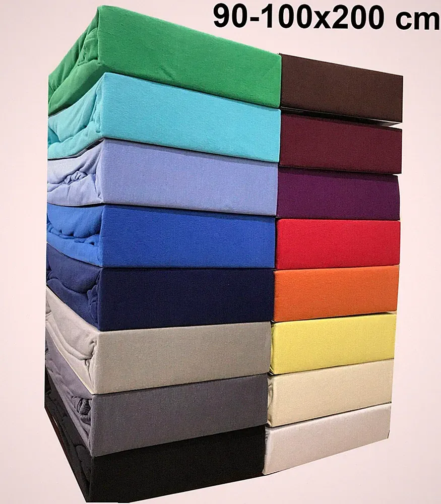 Jersey Spannbettlaken 90-100x200 cm Spannbetttuch 100% Baumwolle Farben wählbar