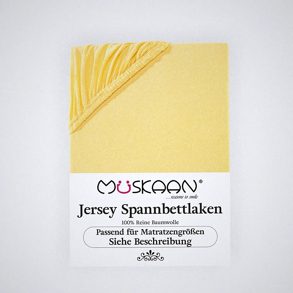 Jersey Spannbettlaken Betttuch Bettlaken 100% Baumwolle 8 Größen 32 Farben