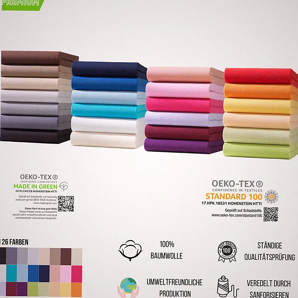 Jersey Spannbettlaken Boxspringbett Wasserbett Topper - 20 Farben - 4 Größen