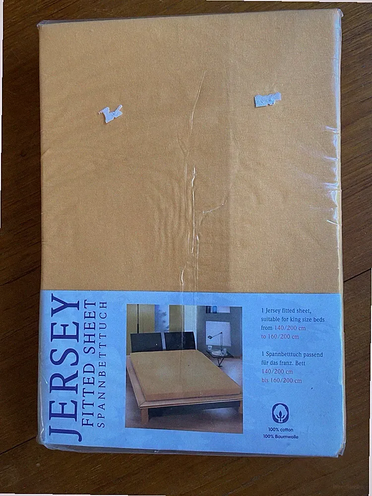 Jersey Spannbettlaken King Size 100% Baumwolle ~ Farbe Orange Größe 140 - 160 x 200 cm